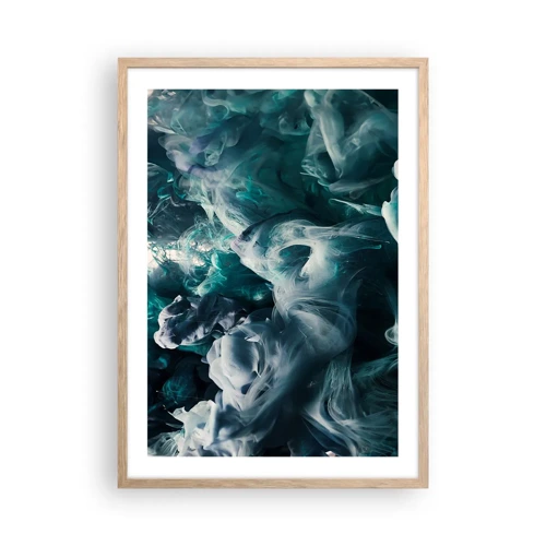 Affiche dans un chêne clair - Poster - Mouvement des couleurs - 50x70 cm