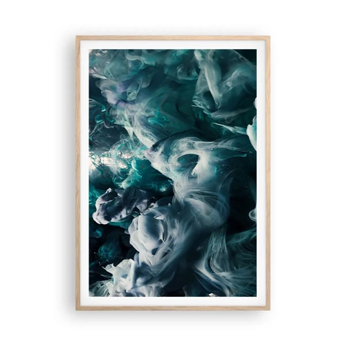 Affiche dans un chêne clair - Poster - Mouvement des couleurs - 70x100 cm
