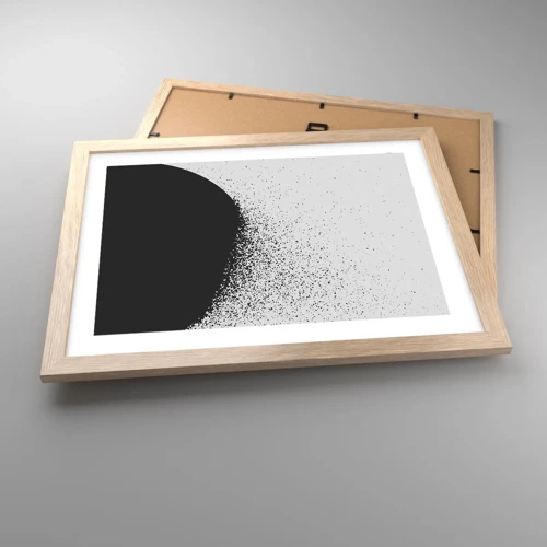 Affiche dans un chêne clair - Poster - Mouvement des molécules - 40x30 cm