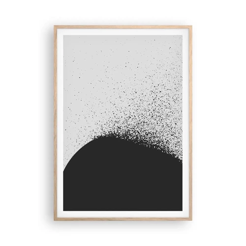 Affiche dans un chêne clair - Poster - Mouvement des molécules - 70x100 cm