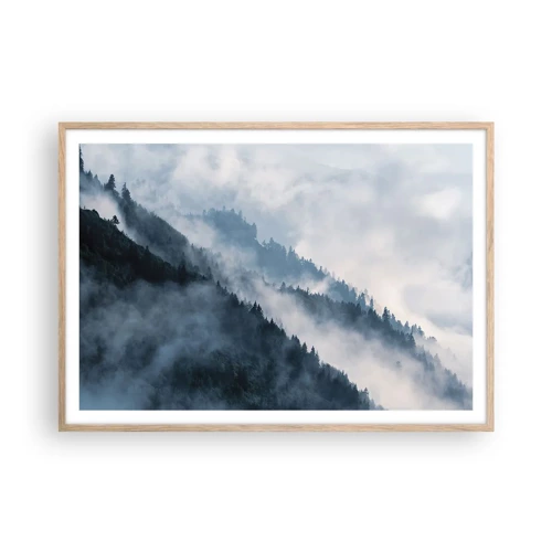 Affiche dans un chêne clair - Poster - Mysticisme des montagnes - 100x70 cm