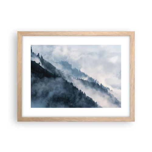 Affiche dans un chêne clair - Poster - Mysticisme des montagnes - 40x30 cm