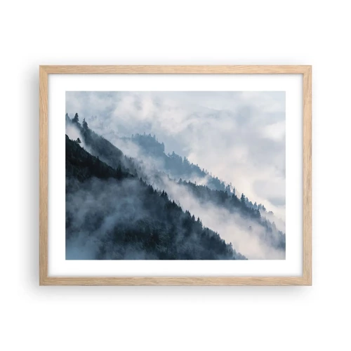 Affiche dans un chêne clair - Poster - Mysticisme des montagnes - 50x40 cm