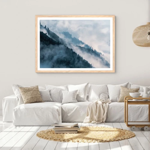Affiche dans un chêne clair - Poster - Mysticisme des montagnes - 50x40 cm