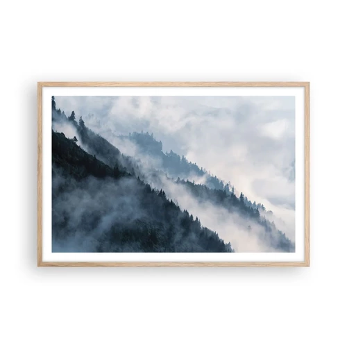 Affiche dans un chêne clair - Poster - Mysticisme des montagnes - 91x61 cm