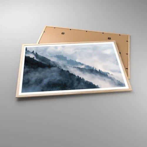 Affiche dans un chêne clair - Poster - Mysticisme des montagnes - 91x61 cm