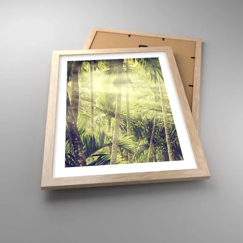 Affiche dans un chêne clair - Poster - Nature enflammée - 30x40 cm
