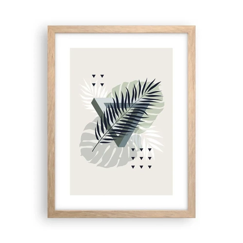 Affiche dans un chêne clair - Poster - Nature et géométrie - deux odres? - 30x40 cm