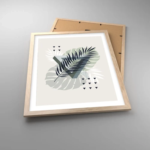 Affiche dans un chêne clair - Poster - Nature et géométrie - deux odres? - 40x50 cm