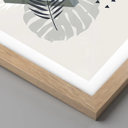 Affiche dans un chêne clair - Poster - Nature et géométrie - deux odres? - 40x50 cm