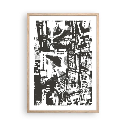 Affiche dans un chêne clair - Poster - Ordre ou chaos? - 50x70 cm