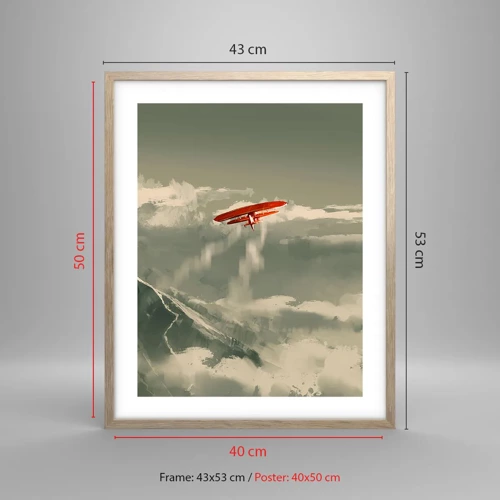 Affiche dans un chêne clair - Poster - Pionnier intrépide - 40x50 cm