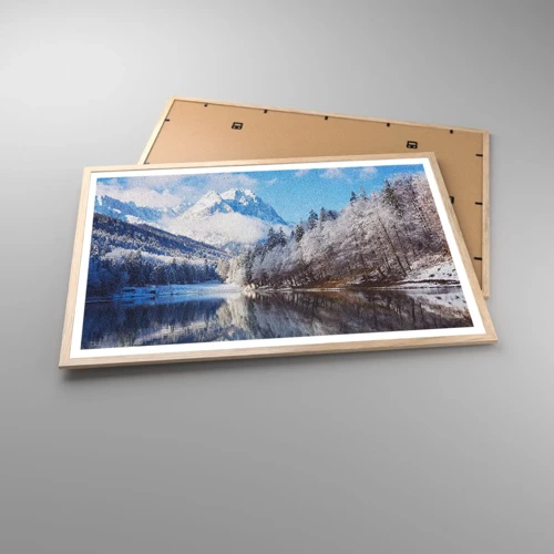 Affiche dans un chêne clair - Poster - Protecteur de la neige - 91x61 cm
