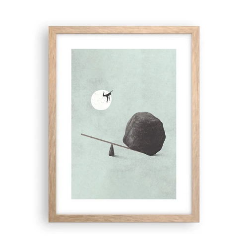 Affiche dans un chêne clair - Poster - Réalisation de ses rêves - 30x40 cm