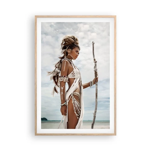 Affiche dans un chêne clair - Poster - Reine des tropiques - 61x91 cm