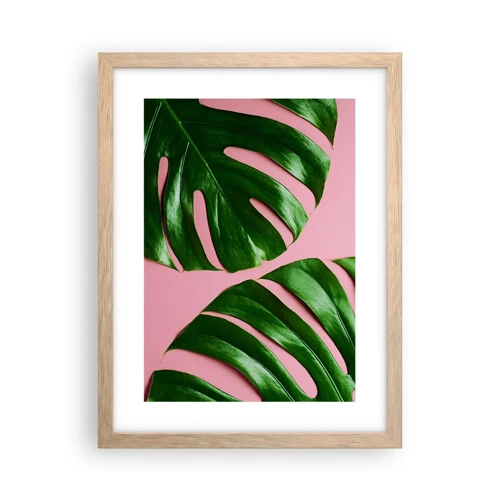 Affiche dans un chêne clair - Poster - Rendez-vous vert - 30x40 cm