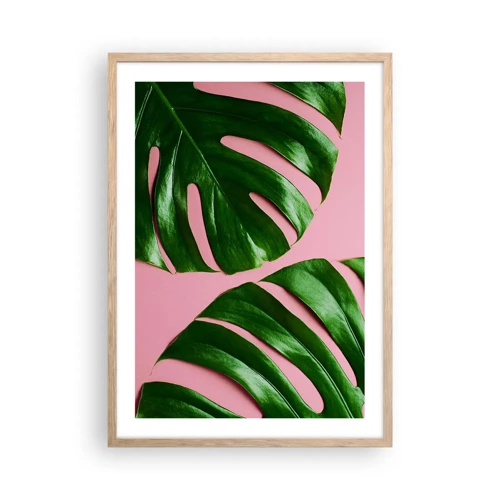 Affiche dans un chêne clair - Poster - Rendez-vous vert - 50x70 cm