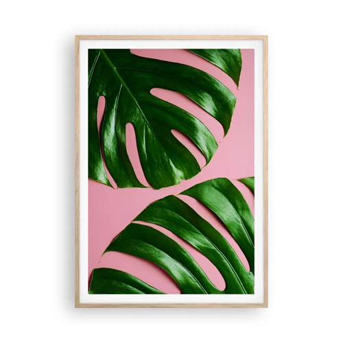 Affiche dans un chêne clair - Poster - Rendez-vous vert - 70x100 cm