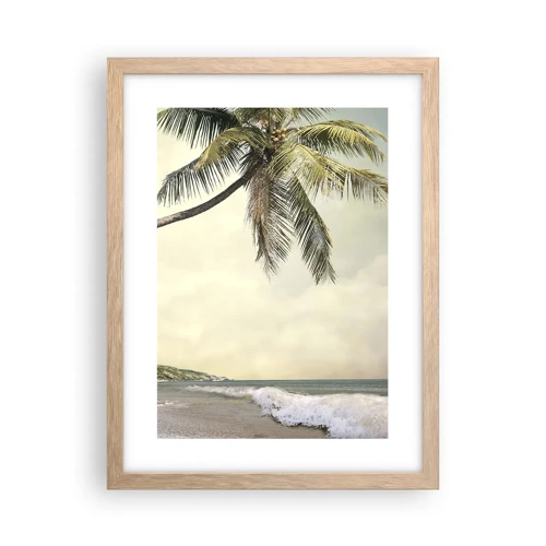 Affiche dans un chêne clair - Poster - Rêve tropical - 30x40 cm