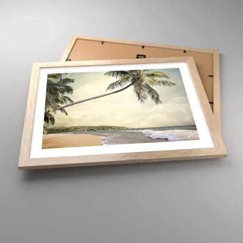 Affiche dans un chêne clair - Poster - Rêve tropical - 40x30 cm