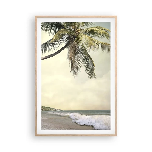 Affiche dans un chêne clair - Poster - Rêve tropical - 61x91 cm
