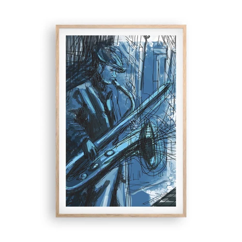 Affiche dans un chêne clair - Poster - Rhapsodie urbaine - 61x91 cm