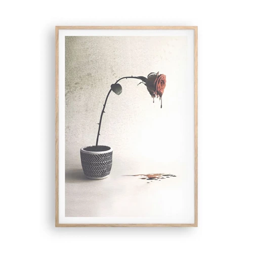 Affiche dans un chêne clair - Poster - Rosa dolorosa - 70x100 cm