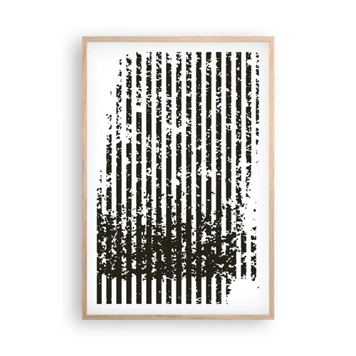 Affiche dans un chêne clair - Poster - Rythme et bruissement - 61x91 cm