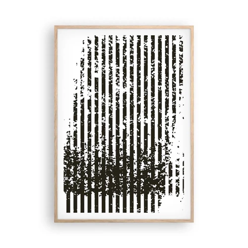 Affiche dans un chêne clair - Poster - Rythme et bruissement - 70x100 cm