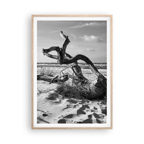 Affiche dans un chêne clair - Poster - Sculpture marine - 70x100 cm