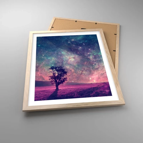 Affiche dans un chêne clair - Poster - Sous un ciel magique - 40x50 cm