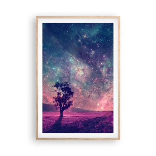 Affiche dans un chêne clair - Poster - Sous un ciel magique - 61x91 cm