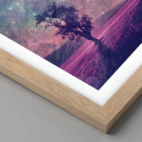 Affiche dans un chêne clair - Poster - Sous un ciel magique - 91x61 cm