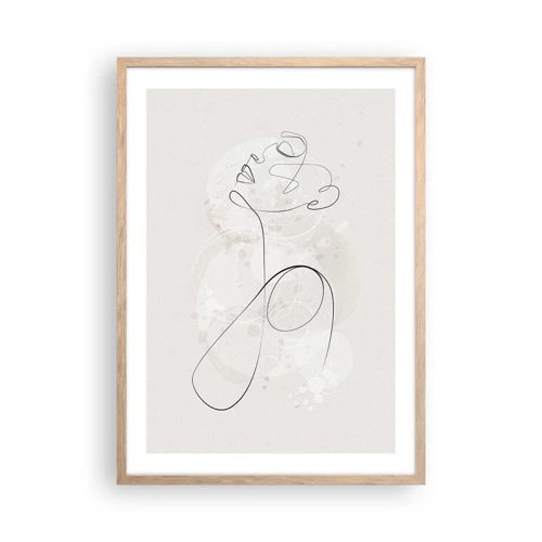 Affiche dans un chêne clair - Poster - Spirale de beauté - 50x70 cm
