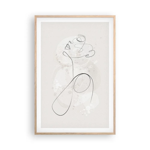 Affiche dans un chêne clair - Poster - Spirale de beauté - 61x91 cm