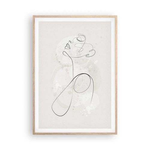 Affiche dans un chêne clair - Poster - Spirale de beauté - 70x100 cm