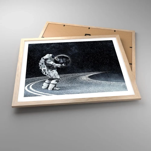 Affiche dans un chêne clair - Poster - Sur la Voie Lactée - 50x40 cm