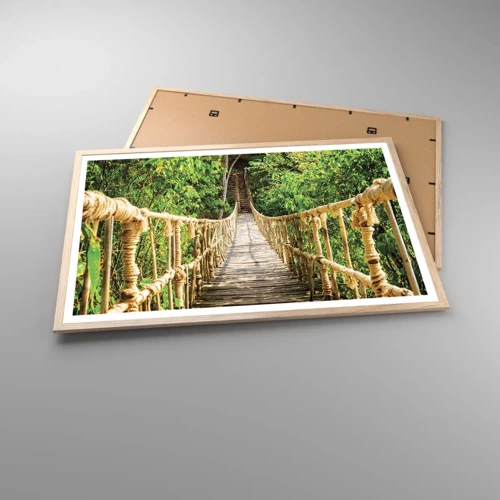 Affiche dans un chêne clair - Poster - Suspendu dans la nature - 91x61 cm