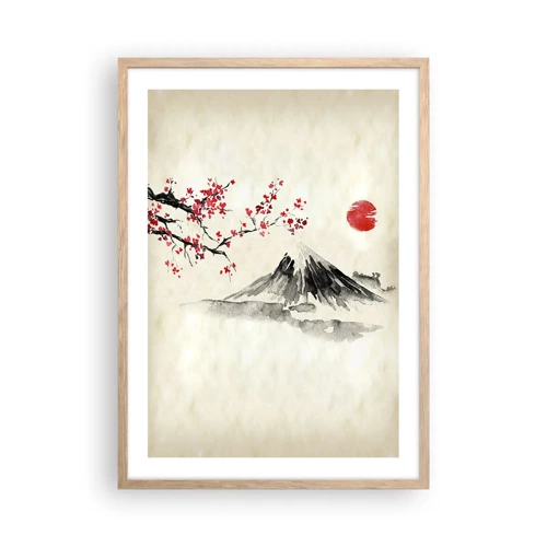 Affiche dans un chêne clair - Poster - Tomber amoureux du Japon - 50x70 cm