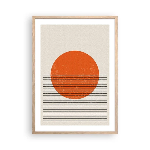 Affiche dans un chêne clair - Poster - Toujours le soleil - 50x70 cm