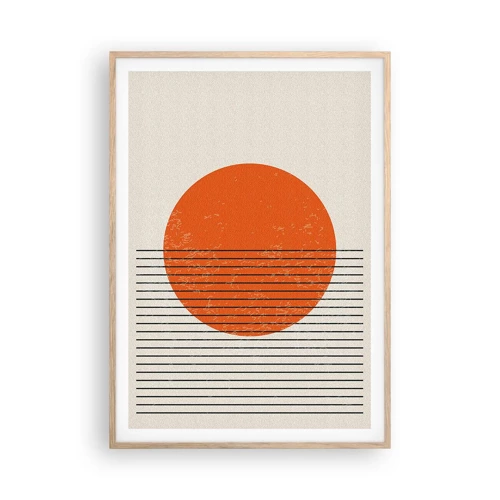 Affiche dans un chêne clair - Poster - Toujours le soleil - 70x100 cm