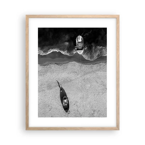 Affiche dans un chêne clair - Poster - Toujours sur le rivage… - 40x50 cm