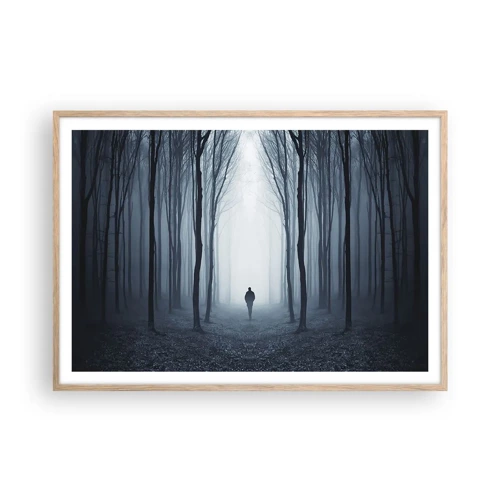 Affiche dans un chêne clair - Poster - Tout est simple et clair - 100x70 cm