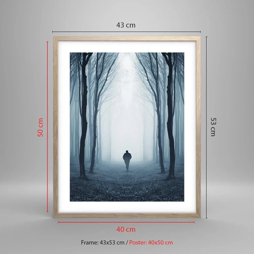 Affiche dans un chêne clair - Poster - Tout est simple et clair - 40x50 cm