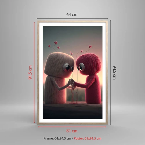 Affiche dans un chêne clair - Poster - Tout le monde a le droit d'aimer - 61x91 cm