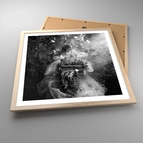 Affiche dans un chêne clair - Poster - Tout simplement Mère Nature - 50x50 cm