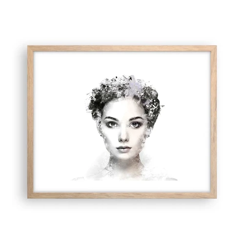 Affiche dans un chêne clair - Poster - Un portrait extrêmement stylé - 50x40 cm