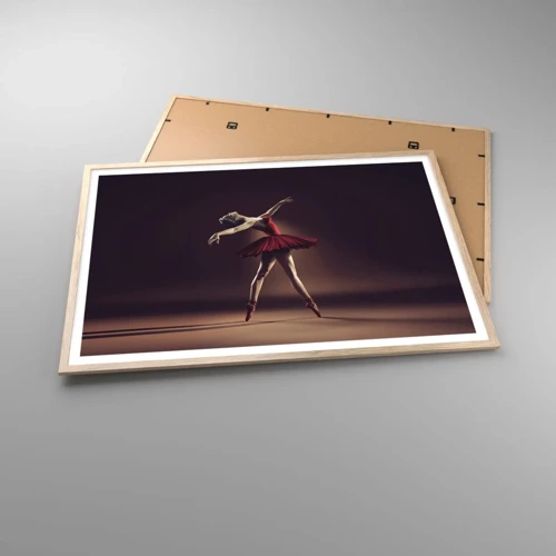 Affiche dans un chêne clair - Poster - Une danseuse étoile - 100x70 cm