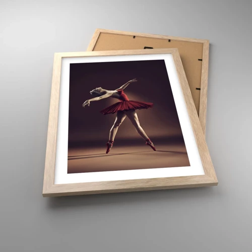 Affiche dans un chêne clair - Poster - Une danseuse étoile - 30x40 cm