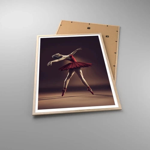 Affiche dans un chêne clair - Poster - Une danseuse étoile - 70x100 cm